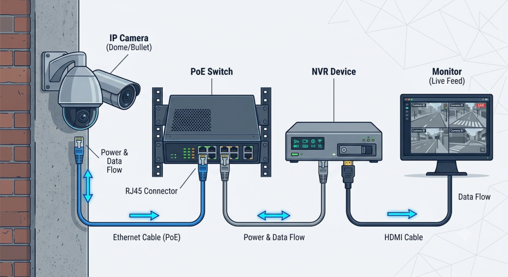 اضافه کردن دوربین‌ IP به دستگاه NVR و نمایش آن 